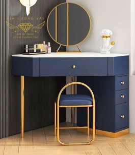 Bàn ghế trang điểm sắt mỹ thuật